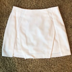 White mini skirt